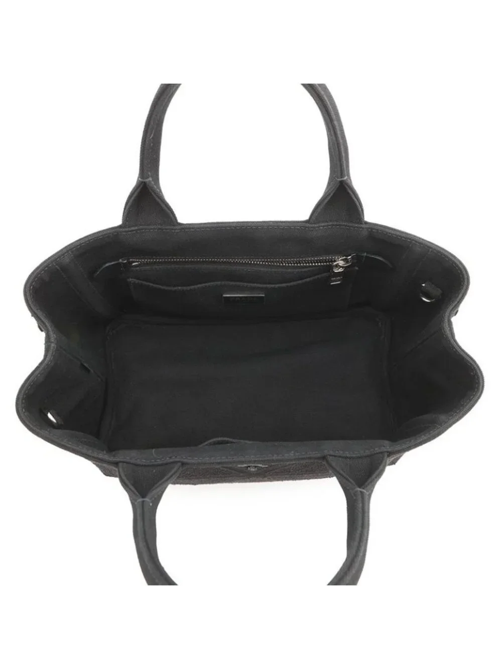 ★SOLD★ Prada Tote Canapa Canvas Black - Picture 5 of 10